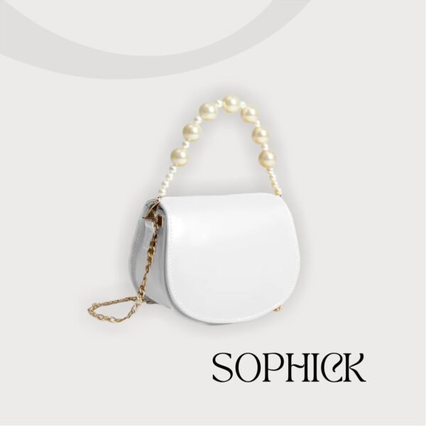 Sophick Pearl-White Crossbody Bag