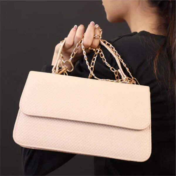 HBH Luna-1 White Textured Shoulder Bag