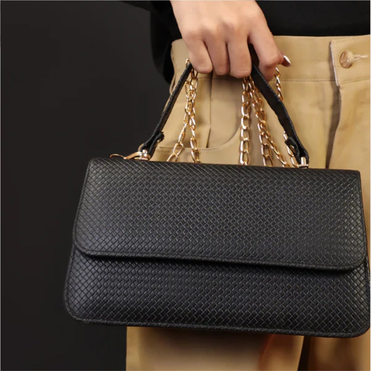 Zellbury Cross-Body Bag (Black Textured) - Image 3